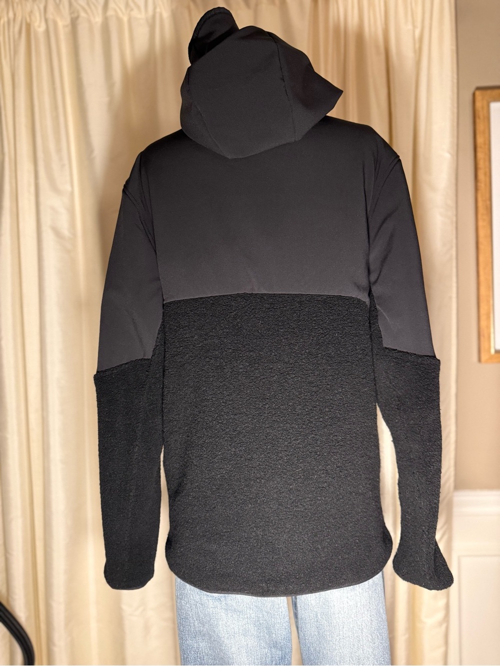 lululemon athletica Black Hooded Wool Blend Teddy Fleece Jacket - Picture 4 of 9